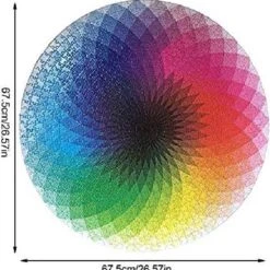 Blazing With Color Ronde Puzzel - 1000 Stukjes - Regenboog - 67.5x67.5cm - Volwassenen -Exporteren puzzels winkel 550x564 2