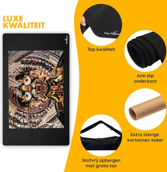 The Friendly. The Friendly Puzzelmat 1000 Stukjes Voor Legpuzzel Puzzelplaat - Puzzel Opbergsysteem - Portapuzzle De Luxe - Puzzelmap 1000 Stukjes - Puzzelkoffer - Puzzelrol - 60x100cm 9 The Friendly. The Friendly Puzzelmat 1000 Stukjes Voor Legpuzzel Puzzelplaat - Puzzel Opbergsysteem - Portapuzzle De Luxe - Puzzelmap 1000 Stukjes - Puzzelkoffer - Puzzelrol - 60x100cm - Afbeelding 7