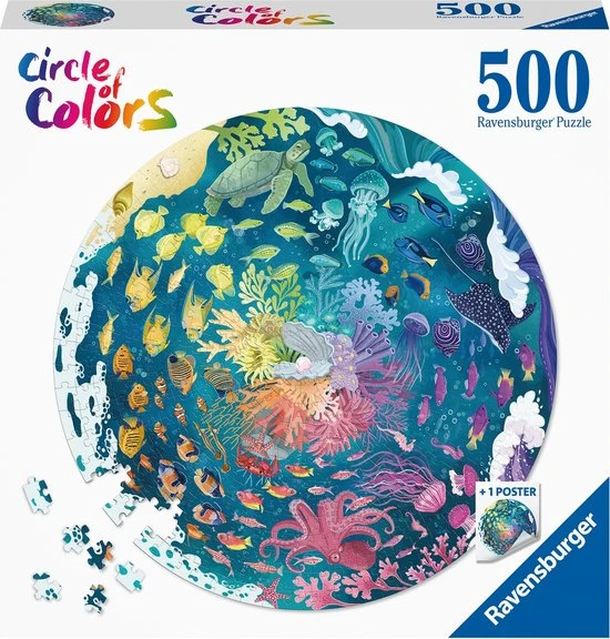 Ravensburger Puzzel Circle Of Colors Ocean And Submarine - Legpuzzel - 500 Stukjes 3 Ravensburger Puzzel Circle Of Colors Ocean And Submarine - Legpuzzel - 500 Stukjes