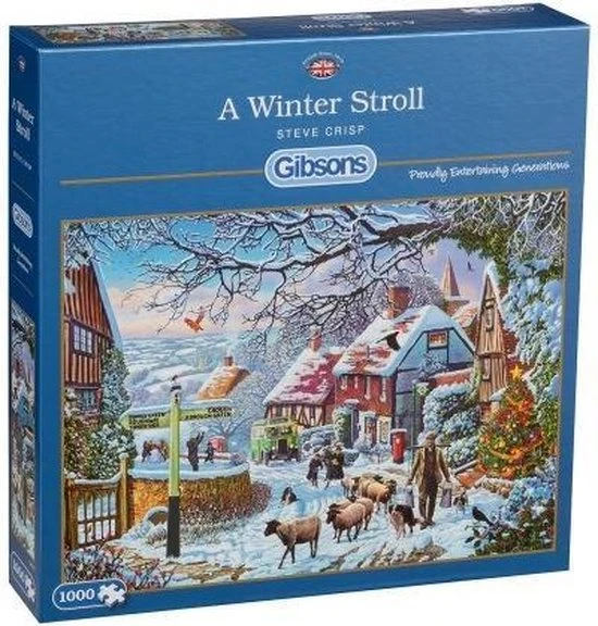 Gibsons A Winter Stroll - Steve Crisp Puzzel (1000 Stukjes) 6 Gibsons A Winter Stroll - Steve Crisp Puzzel (1000 Stukjes) - Afbeelding 4
