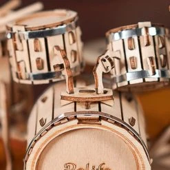 Robotime 3D Houtenpuzzel Muziekinstrument Drumstel, TG409, 19x13,5x11cm - 6946785116816 -Exporteren puzzels winkel 550x578 11