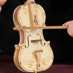 Robotime DIY 3D Houtenpuzzel Muziekinstrument Cello, TG411, 7x7x20cm - 6946785116809 -Exporteren puzzels winkel 550x578 9