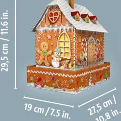 Ravensburger Kerst Gingerbread House Night Edition - 3D Puzzel Gebouw - 216 Stukjes -Exporteren puzzels winkel 550x579