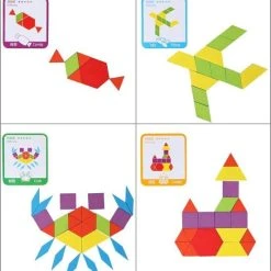Candywood Tangram Voor Kinderen - Hout - 155 Stukjes - Educatief - 24 Puzzelvarianten -Exporteren puzzels winkel 550x582 4