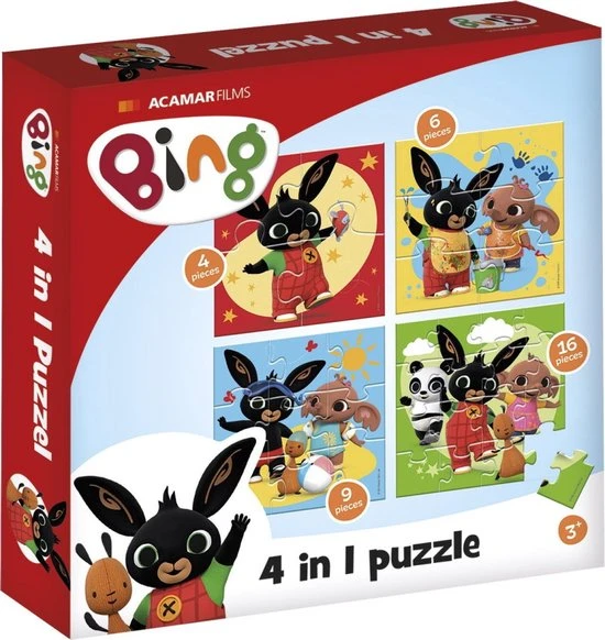 Bambolino Toys - Bing 4 In 1 Puzzel - 4x6x9x16 Stukjes - Kinderpuzzel - Leren Puzzelen - Educatief Peuter Speelgoed - Puzzel 3 Jaar En Ouder - Schoencadeautje Sinterklaas 3 Bambolino Toys - Bing 4 In 1 Puzzel - 4x6x9x16 Stukjes - Kinderpuzzel - Leren Puzzelen - Educatief Peuter Speelgoed - Puzzel 3 Jaar En Ouder - Schoencadeautje Sinterklaas