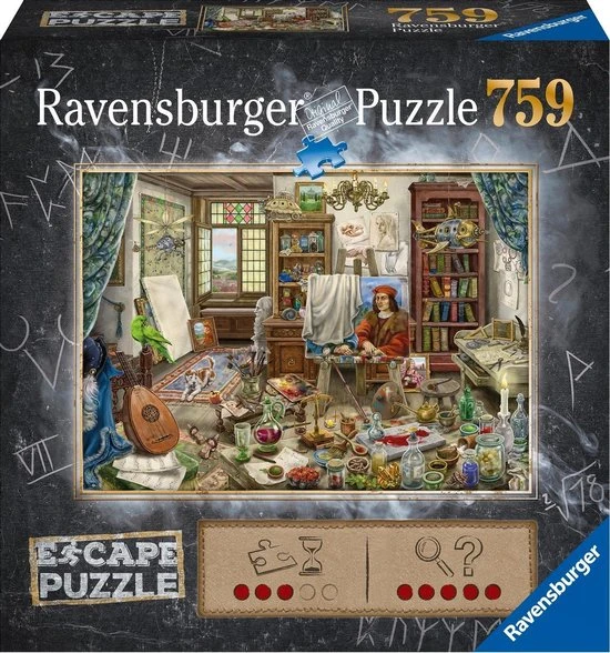 Ravensburger Escape Puzzle Da Vinci Artists Workshop - Legpuzzel - 759 Stukjes 3 Ravensburger Escape Puzzle Da Vinci Artists Workshop - Legpuzzel - 759 Stukjes