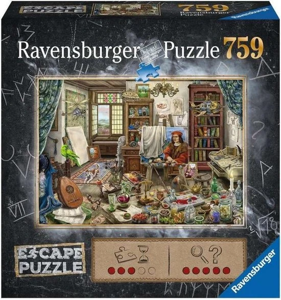 Ravensburger Escape Puzzle Da Vinci Artists Workshop - Legpuzzel - 759 Stukjes 6 Ravensburger Escape Puzzle Da Vinci Artists Workshop - Legpuzzel - 759 Stukjes - Afbeelding 4