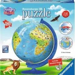 Ravensburger XXL Kinder Globe (Engels) - 3D Puzzel - 180 Stukjes -Exporteren puzzels winkel 550x589