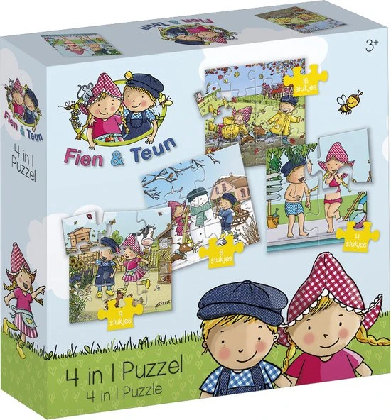Bambolino Toys - Fien & Teun - 4 In 1 Puzzelset - 4+6+9+16 Stukjes - Kinderpuzzel - Leren Puzzelen - Educatief Speelgoed - Puzzel 3 Jaar En Ouder 3 Bambolino Toys - Fien & Teun - 4 In 1 Puzzelset - 4+6+9+16 Stukjes - Kinderpuzzel - Leren Puzzelen - Educatief Speelgoed - Puzzel 3 Jaar En Ouder