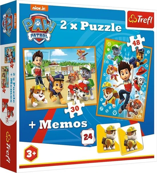 Trefl Paw Patrol 2-in-1 Puzzel - 30 En 48 Stukjes 3 Trefl Paw Patrol 2-in-1 Puzzel - 30 En 48 Stukjes