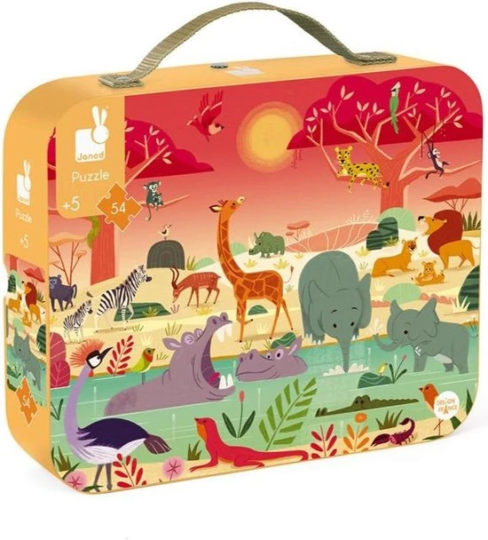 Janod Koffertje Met Puzzel 54 Stukken | Alimal Reserve 5 Janod Koffertje Met Puzzel 54 Stukken | Alimal Reserve - Afbeelding 3
