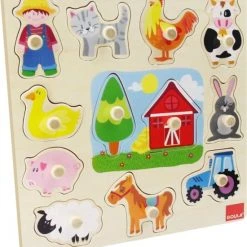 Goula Vormenpuzzel Boerderij Junior Hout 12 Stukjes -Exporteren puzzels winkel 550x608 2