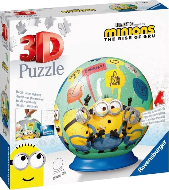 Ravensburger Minions 2 Puzzleball - 3D Puzzel - 72 Stukjes 6 Ravensburger Minions 2 Puzzleball - 3D Puzzel - 72 Stukjes - Afbeelding 4