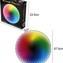 Blazing With Color Ronde Puzzel - 1000 Stukjes - Regenboog - 67.5x67.5cm - Volwassenen -Exporteren puzzels winkel 550x621 3