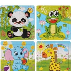 Aslan? 4 Houten Puzzels Van 9 Stukjes - Dieren: Panda, Kikker, Olifant En Giraffe - Voor Kinderen Van 1-4 Jaar 14 Aslan? 4 Houten Puzzels Van 9 Stukjes - Dieren: Panda, Kikker, Olifant En Giraffe - Voor Kinderen Van 1-4 Jaar -Exporteren puzzels winkel 550x622