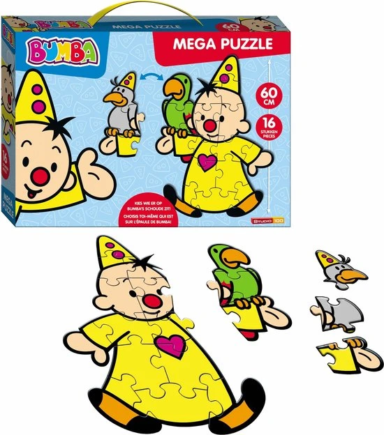 Bumba Mega Vloerpuzzel 16 Stukken - 60 Cm Groot - In Een Koffertje 7 Bumba Mega Vloerpuzzel 16 Stukken - 60 Cm Groot - In Een Koffertje - Afbeelding 5