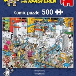 Jan Van Haasteren Snoepfabriek Puzzel - 500 Stukjes -Exporteren puzzels winkel 550x676