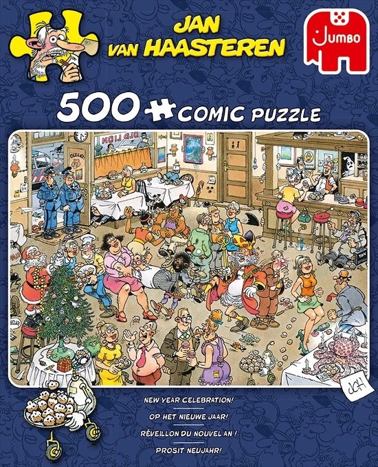 Jan Van Haasteren Op Het Nieuwe Jaar! Puzzel - 500 Stukjes 4 Jan Van Haasteren Op Het Nieuwe Jaar! Puzzel - 500 Stukjes - Afbeelding 2