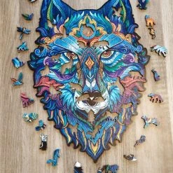 Mystery Wolf 031 A3 | Legpuzzel Wolf | Houten Jigsaw Puzzels | 200 Stukjes | Dierenpuzzel| Meer Dan 50 Verschillende Modellen -Exporteren puzzels winkel 550x684