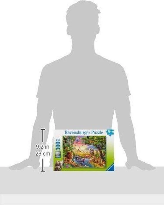 Ravensburger Puzzel Avondzon Bij De Drinkplaats - Legpuzzel - 300XXL Stukjes 6 Ravensburger Puzzel Avondzon Bij De Drinkplaats - Legpuzzel - 300XXL Stukjes - Afbeelding 4