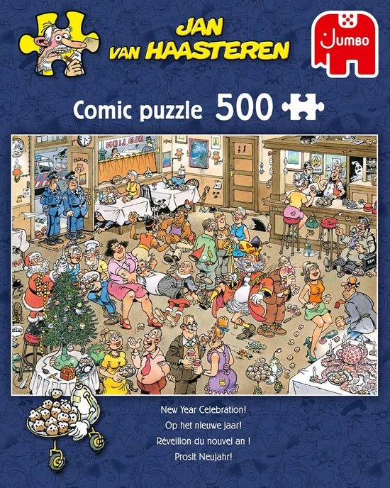 Jan Van Haasteren Op Het Nieuwe Jaar! Puzzel - 500 Stukjes 7 Jan Van Haasteren Op Het Nieuwe Jaar! Puzzel - 500 Stukjes - Afbeelding 5