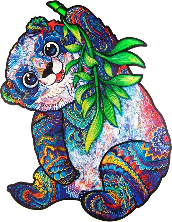 UNIDRAGON Houten Puzzel Dier - Serieuze Panda - 318 Stukjes - King Size 31x41 Cm 3 UNIDRAGON Houten Puzzel Dier - Serieuze Panda - 318 Stukjes - King Size 31x41 Cm