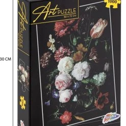 Grafix Puzzel 1000 Stukjes Volwassenen | Thema Bloemen In Vaas | Puzzel | Formaat 50 X 70 CM | Schilderij Puzzel -Exporteren puzzels winkel 550x710