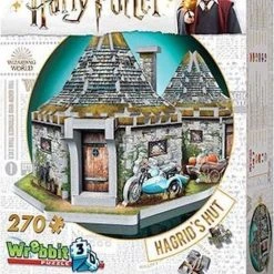 Wrebbit Puzzles Harry Potter - Hagrid's Hut - 270 Stukjes - Wrebbit 3D Puzzle -Exporteren puzzels winkel 550x728 3