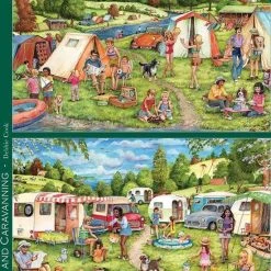 Falcon Puzzel Camping And Caravanning - Legpuzzel - 2x500 Stukjes -Exporteren puzzels winkel 550x746