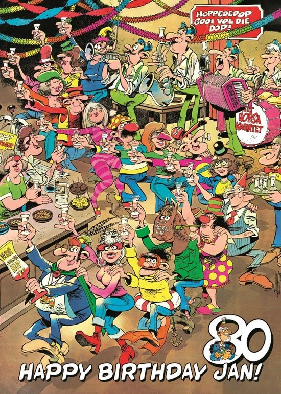 Jan Van Haasteren Fijne Verjaardag Jan! - 80 Jaar - Puzzel 1000 Stukjes - Limited Edition 3 Jan Van Haasteren Fijne Verjaardag Jan! - 80 Jaar - Puzzel 1000 Stukjes - Limited Edition