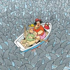 Jan Van Haasteren Expert 1: Overal Haaien Puzzel - 500 Stukjes -Exporteren puzzels winkel 550x772