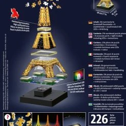 Ravensburger Eiffeltoren Night Edition- 3D Puzzel Gebouw - 216 Stukjes -Exporteren puzzels winkel 550x776