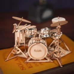 Robotime 3D Houtenpuzzel Muziekinstrument Drumstel, TG409, 19x13,5x11cm - 6946785116816 -Exporteren puzzels winkel 550x778