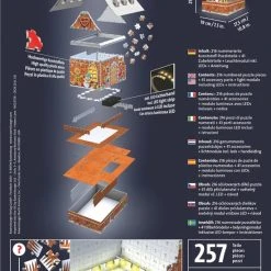 Ravensburger Kerst Gingerbread House Night Edition - 3D Puzzel Gebouw - 216 Stukjes -Exporteren puzzels winkel 550x796