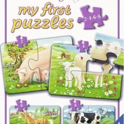 Ravensburger Boerderijdieren - My First Puzzels - 2+4+6+8 Stukjes - Kinderpuzzel
