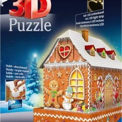 Ravensburger Kerst Gingerbread House Night Edition - 3D Puzzel Gebouw - 216 Stukjes -Exporteren puzzels winkel 550x815