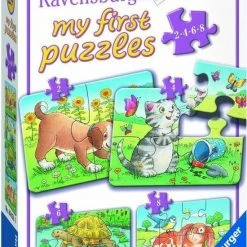 Ravensburger Schattige Huisdieren- My First Puzzels -2+4+6+8 Stukjes - Kinderpuzzel -Exporteren puzzels winkel 550x819