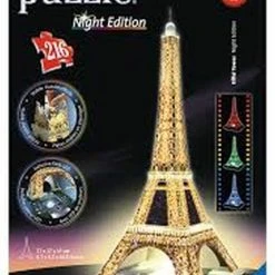 Ravensburger Eiffeltoren Night Edition- 3D Puzzel Gebouw - 216 Stukjes -Exporteren puzzels winkel 550x820