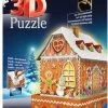 Ravensburger Kerst Gingerbread House Night Edition - 3D Puzzel Gebouw - 216 Stukjes -Exporteren puzzels winkel 550x821 1