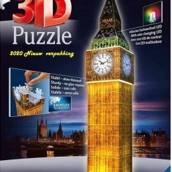Ravensburger Big Ben Night Edition- 3D Puzzel Gebouw - 216 Stukjes -Exporteren puzzels winkel 550x821