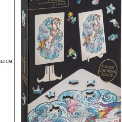 Grafix Houten Puzzel Unicorn | Unieke Puzzelstukjes In Vorm Van Fantasie Thema | 130 Puzzelstukjes | Puzzel Voor Kinderen En Volwassenen | Formaat 30 X 22.5 CM | Cadeau Voor Jong En Oud -Exporteren puzzels winkel 550x826 1
