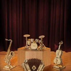Robotime DIY 3D Houtenpuzzel Muziekinstrument Cello, TG411, 7x7x20cm - 6946785116809 -Exporteren puzzels winkel 550x828 1