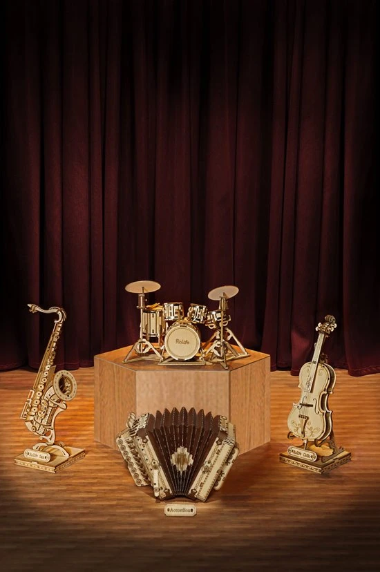 Robotime 3D Houten Puzzel Muziekinstrument Saxophone, TG309, 8,5x7x23cm - 6946785116793 9 Robotime 3D Houten Puzzel Muziekinstrument Saxophone, TG309, 8,5x7x23cm - 6946785116793 - Afbeelding 7