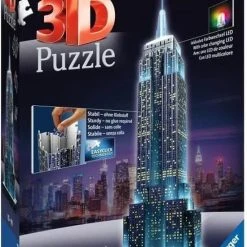 Ravensburger Empire State Building Night Edition - 3D Puzzel Gebouw Van 216 Stukjes -Exporteren puzzels winkel 550x831